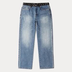 🖤 Stussy x Wales Bonner Studded Denim Jeans Men 34